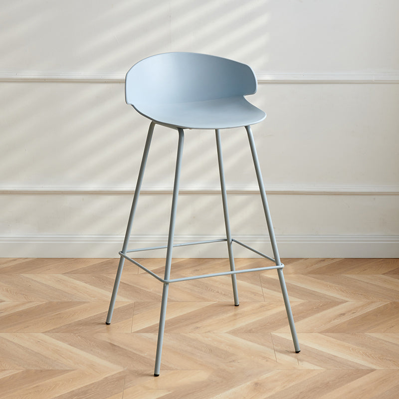 Scandinavian Plastic Counter Stool Armless Bar Stool for Living Room