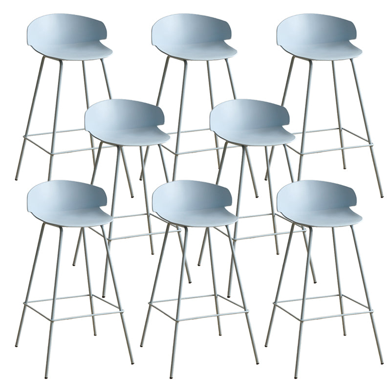 Scandinavian Plastic Counter Stool Armless Bar Stool for Living Room