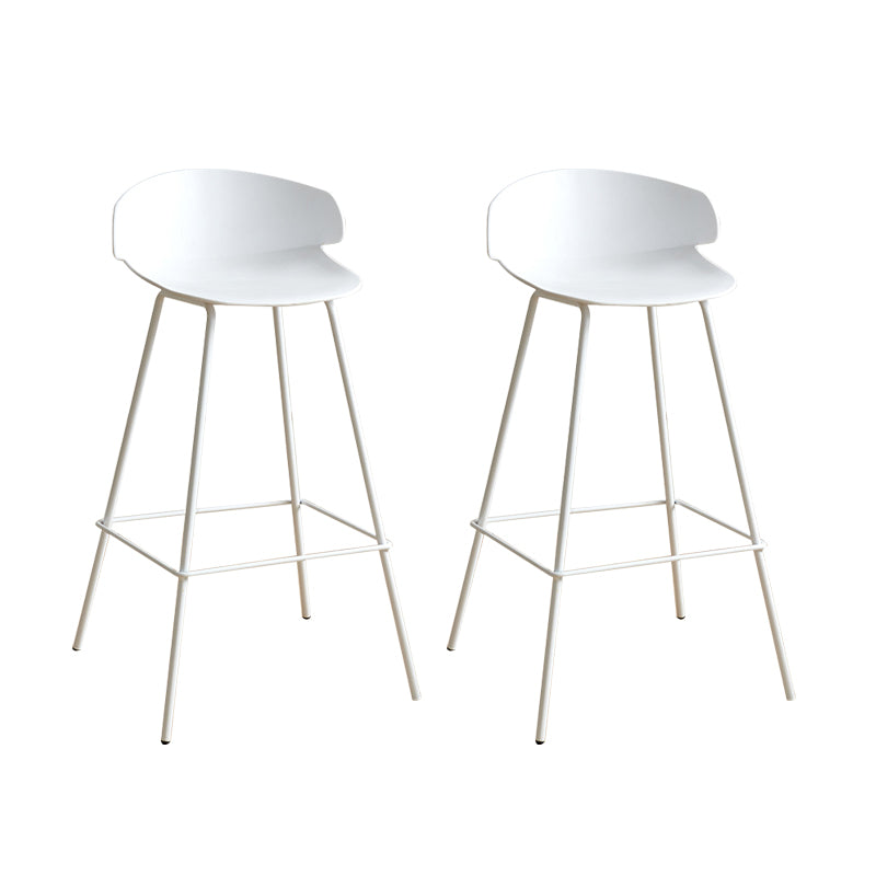 Scandinavian Plastic Counter Stool Armless Bar Stool for Living Room