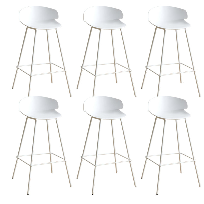 Scandinavian Plastic Counter Stool Armless Bar Stool for Living Room