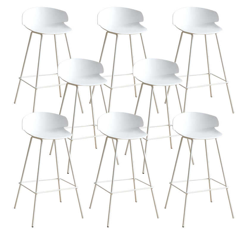 Scandinavian Plastic Counter Stool Armless Bar Stool for Living Room