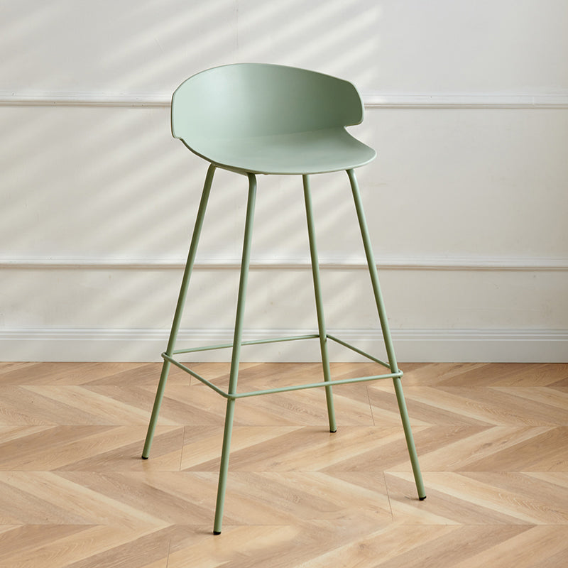 Scandinavian Plastic Counter Stool Armless Bar Stool for Living Room