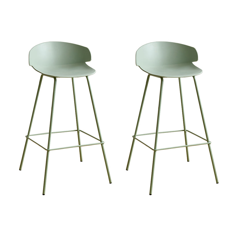 Scandinavian Plastic Counter Stool Armless Bar Stool for Living Room