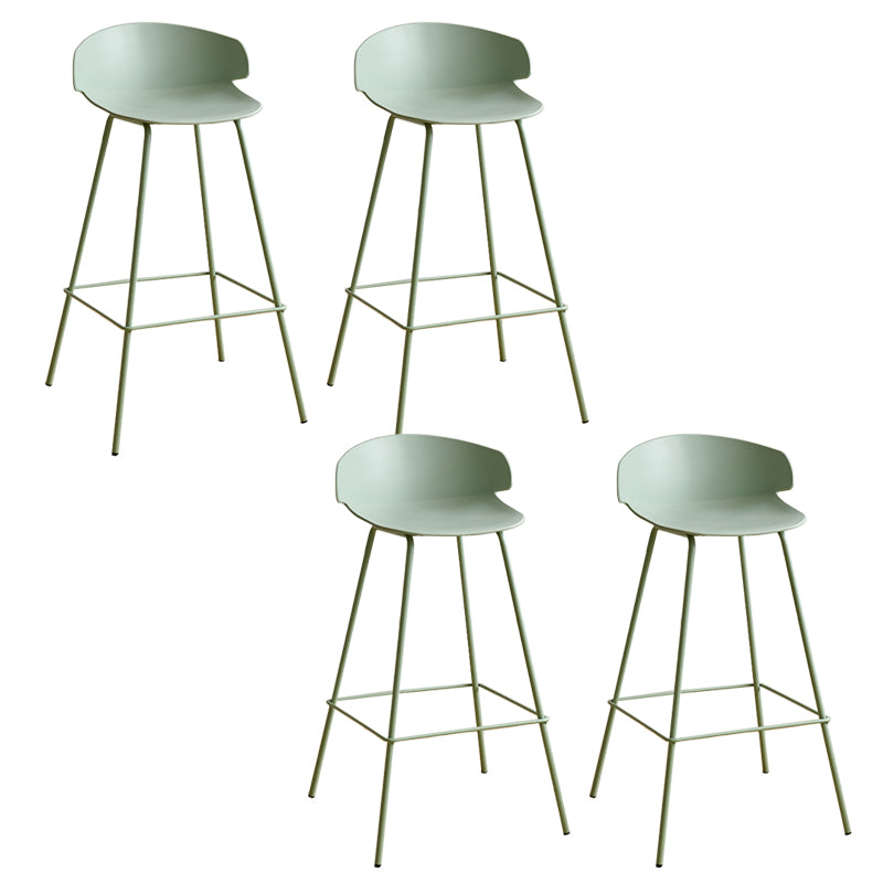 Scandinavian Plastic Counter Stool Armless Bar Stool for Living Room