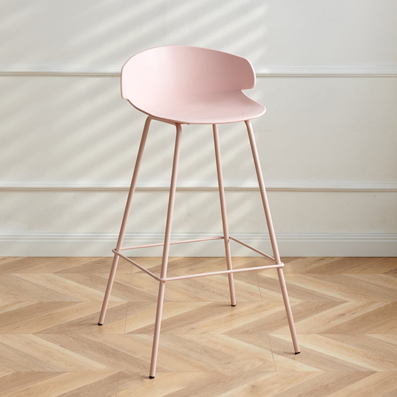 Scandinavian Plastic Counter Stool Armless Bar Stool for Living Room