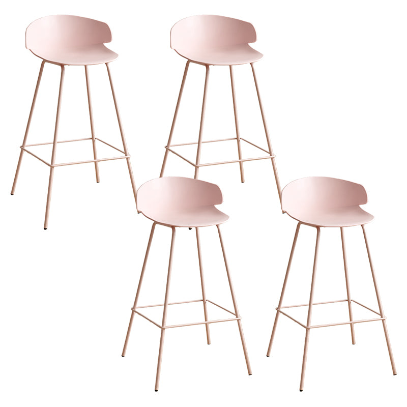 Scandinavian Plastic Counter Stool Armless Bar Stool for Living Room