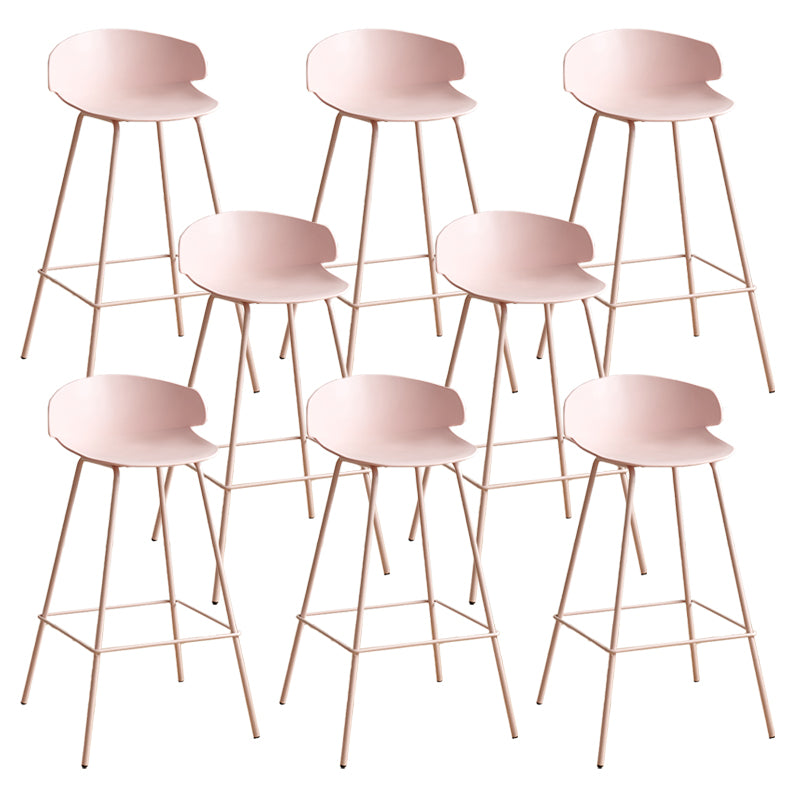 Scandinavian Plastic Counter Stool Armless Bar Stool for Living Room