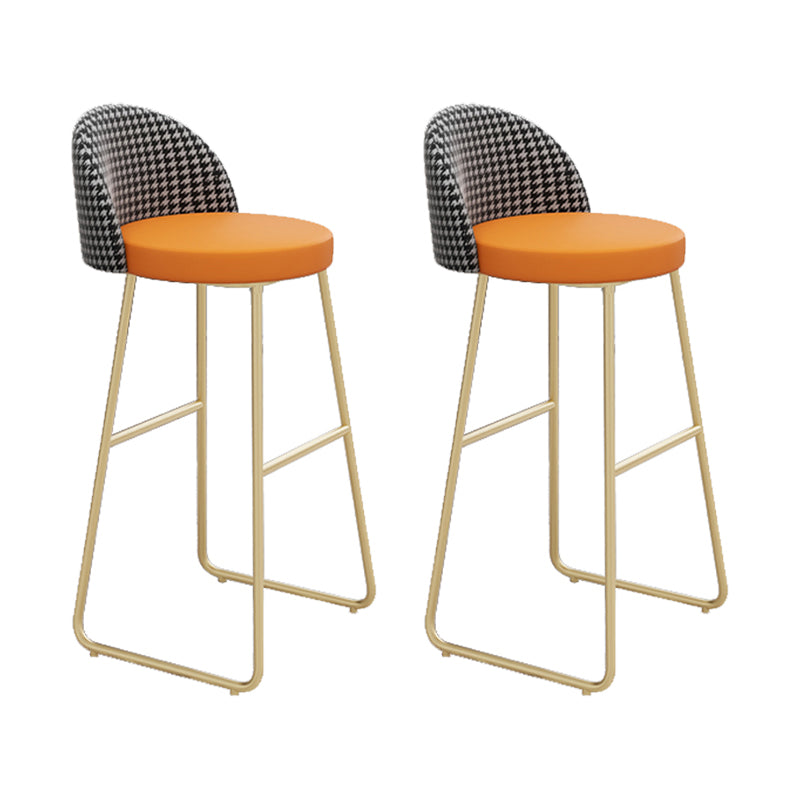 Glam Counter Bar Stool Low Back Counter Height Stools for Restaurant