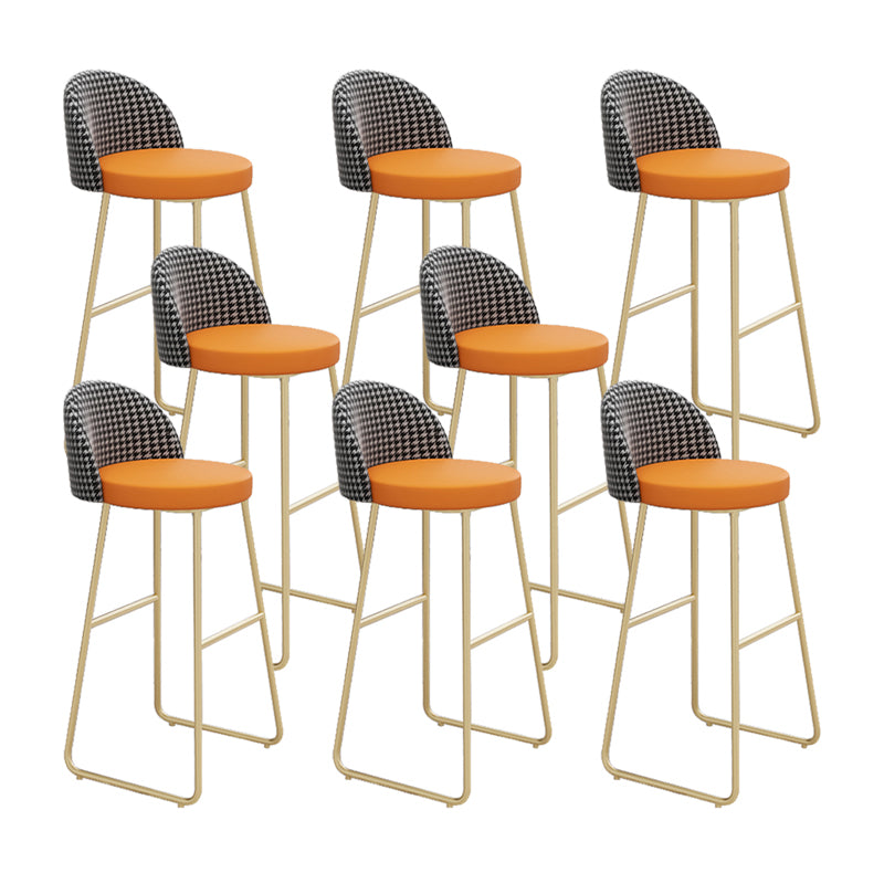 Glam Counter Bar Stool Low Back Counter Height Stools for Restaurant