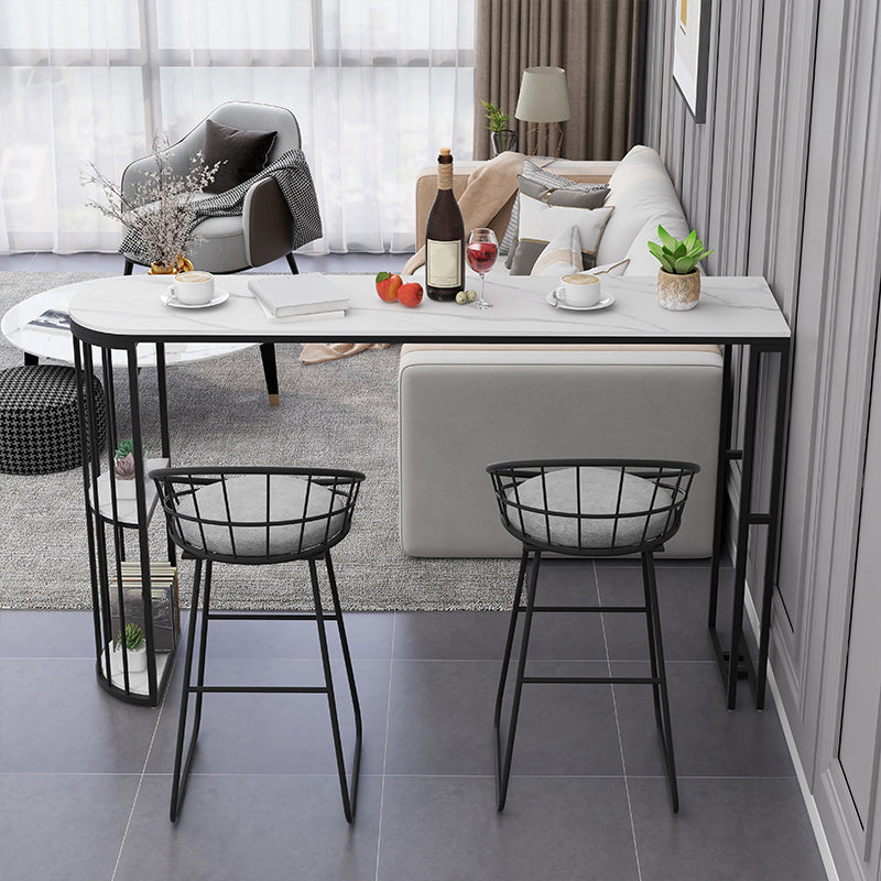 Low Back Counter Bar Stool Industrial Metal Counter Height Stools