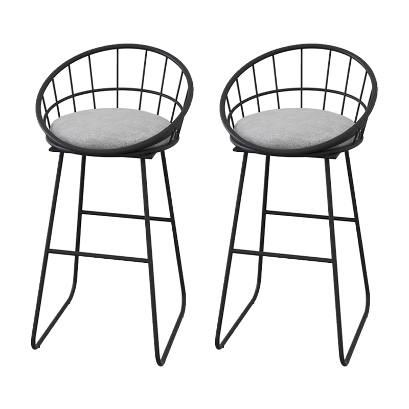 Low Back Counter Bar Stool Industrial Metal Counter Height Stools