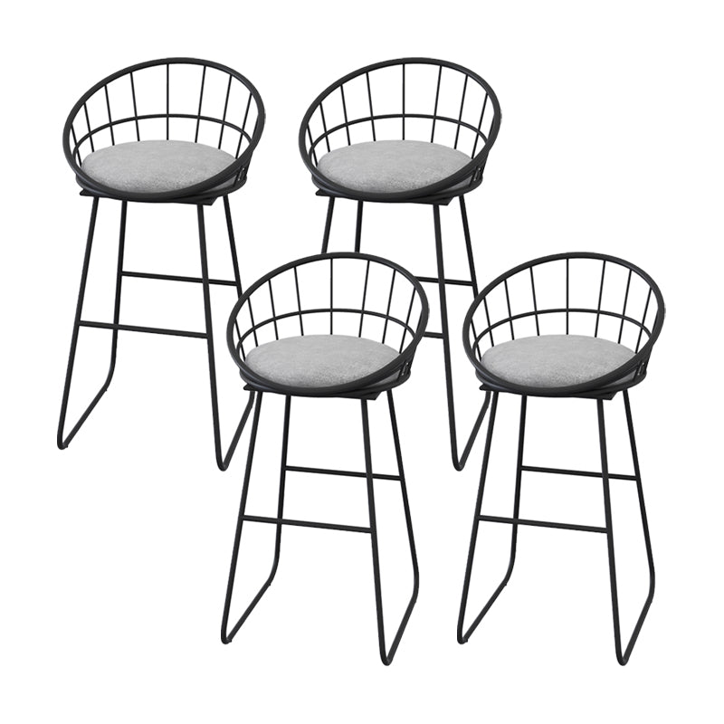 Low Back Counter Bar Stool Industrial Metal Counter Height Stools