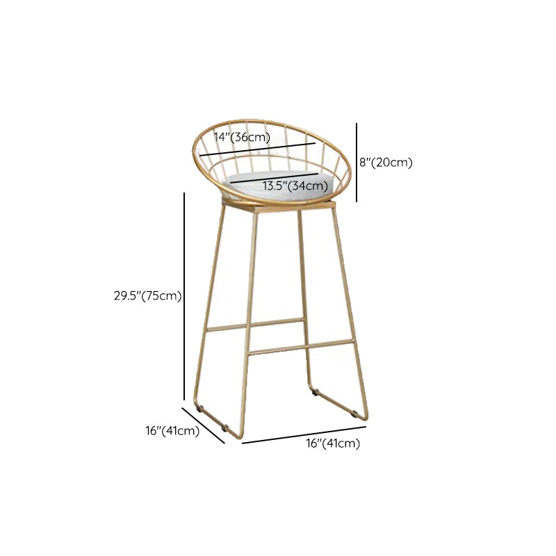 Glam Counter Bar Stool Low Back Counter Height Stools for Bristol