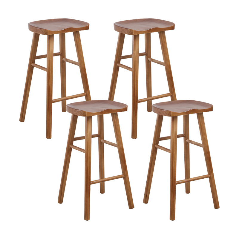 Solid Wood Counter Height Stools Modern Armless Counter Stools