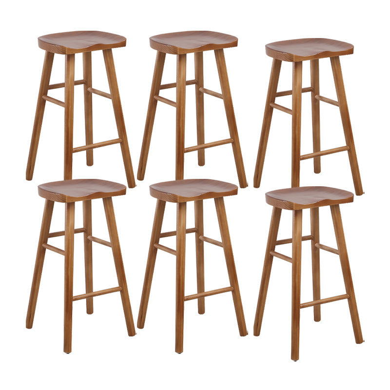 Solid Wood Counter Height Stools Modern Armless Counter Stools