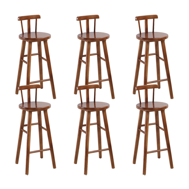 Solid Wood Counter Height Stools Modern Armless Counter Stools