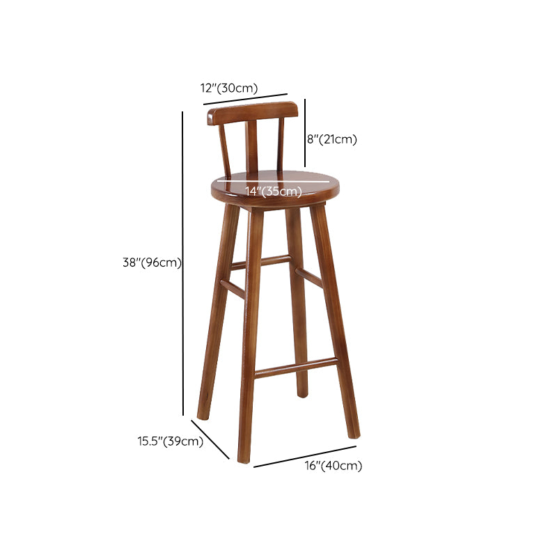 Solid Wood Counter Height Stools Modern Armless Counter Stools