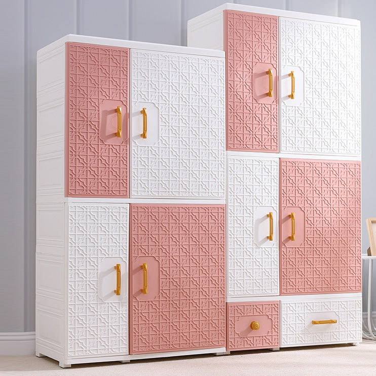 Hinged Wardrobe Cabinet with Legs Plastic Wardrobe Closet for Home