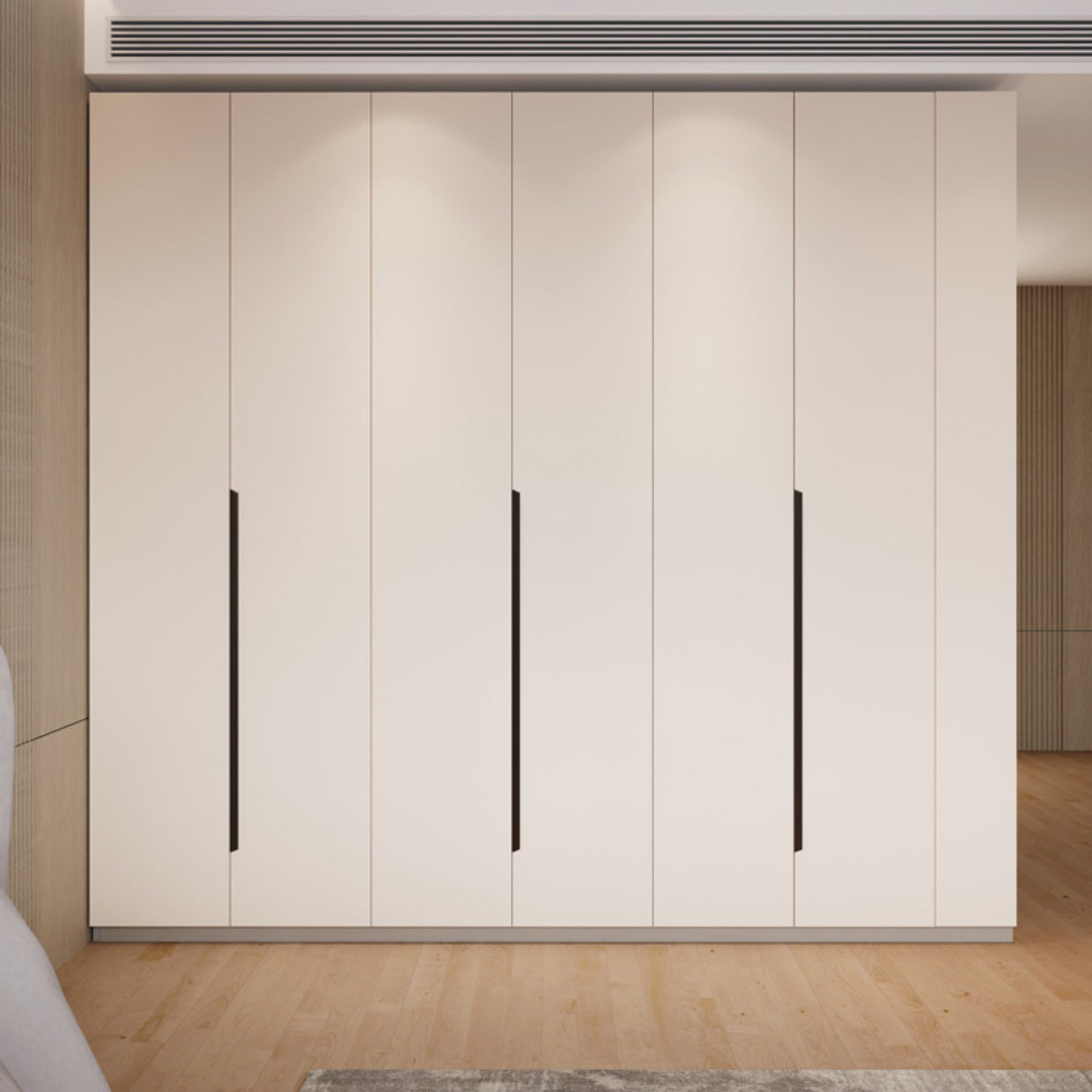 Modern Wood Wardrobe Armoire Freestanding Soft Close Doors Wardrobe Cabinet