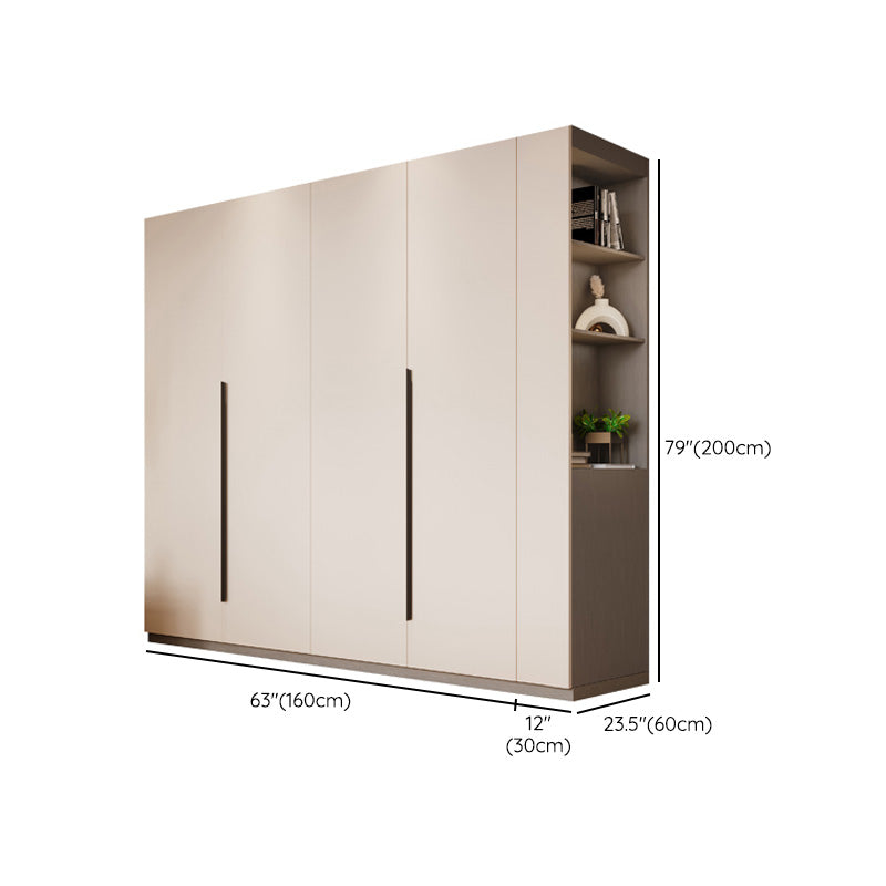 Modern Wood Wardrobe Armoire Freestanding Soft Close Doors Wardrobe Cabinet