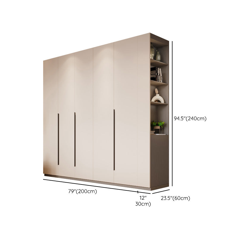 Modern Wood Wardrobe Armoire Freestanding Soft Close Doors Wardrobe Cabinet