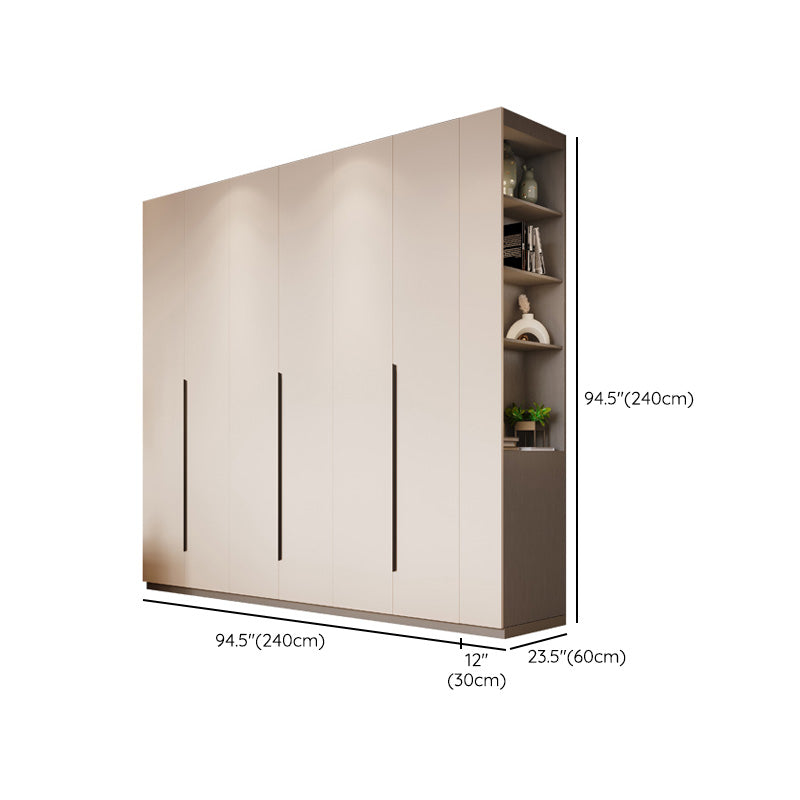 Modern Wood Wardrobe Armoire Freestanding Soft Close Doors Wardrobe Cabinet