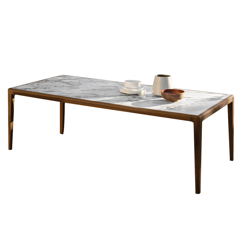 Boho Style Dining Set Stone Rectangular 1/7 Pieces Dining Set