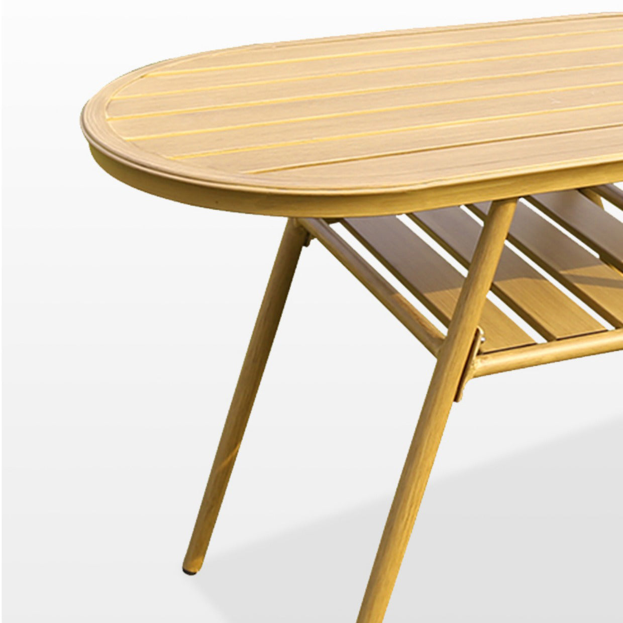 Boho Style Dining Set Metal Oval 1/2/3 Pieces Water Resistant Dining Set