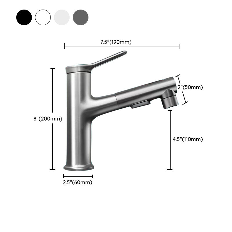 Modern Copper Sink Faucet Scratch Resistant Wide Spread Bathroom Faucet