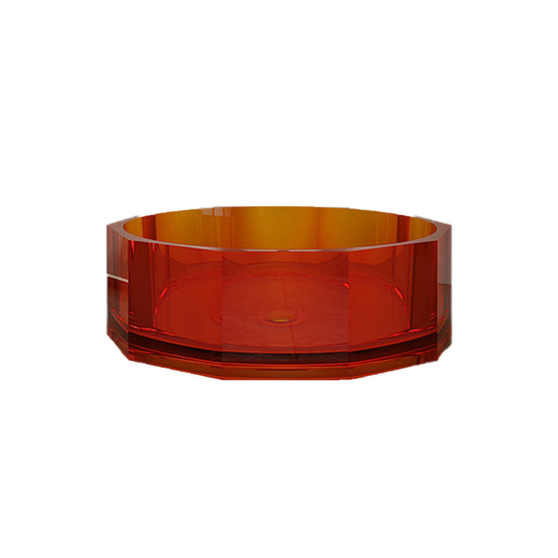 Modern Wash Stand Transparent Solid Color Resin Bathroom Sink(Not Included Faucet)