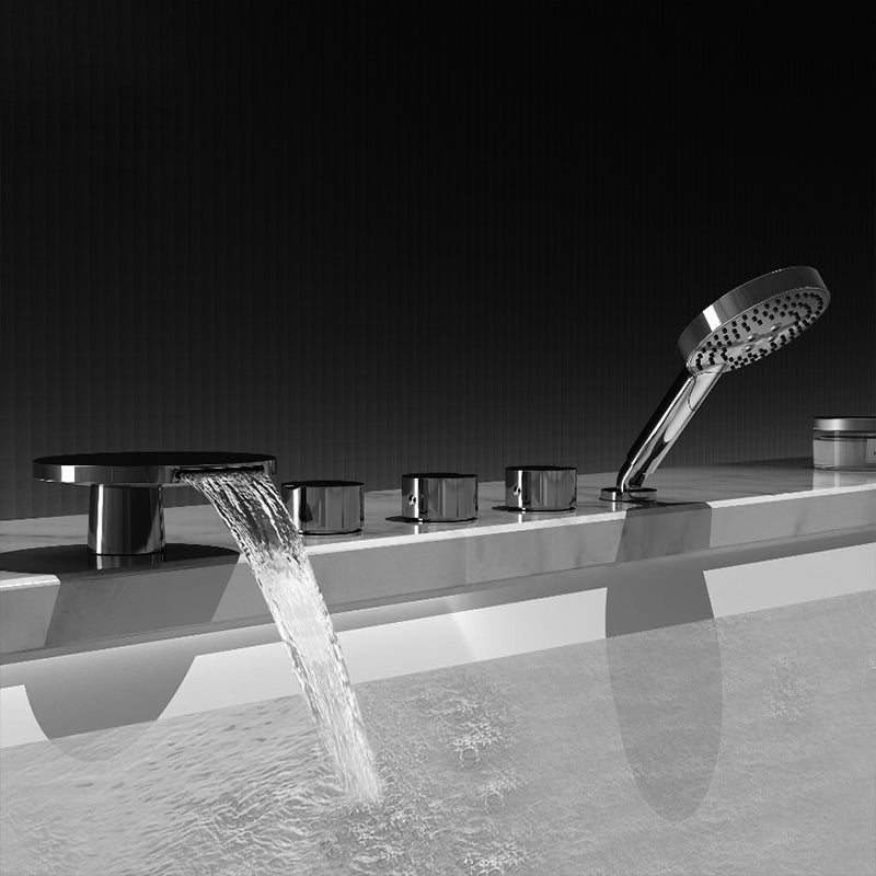 Modern Style Roman Tub Filler Deck-Mount Low Arc Copper Roman Tub Filler