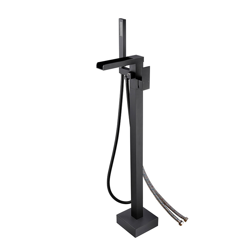 Modern Style Freestanding Tub Filler Floor Mount Freestanding Tub Filler with Hand Shower