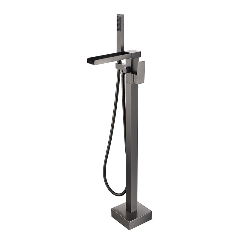 Modern Style Freestanding Tub Filler Floor Mount Freestanding Tub Filler with Hand Shower