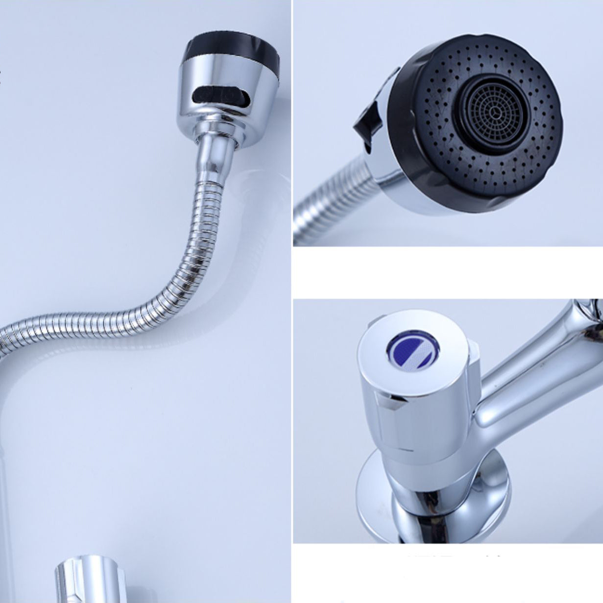 Modern Pull down Faucet Two Handles Pot Filler High Arc Profile Filler