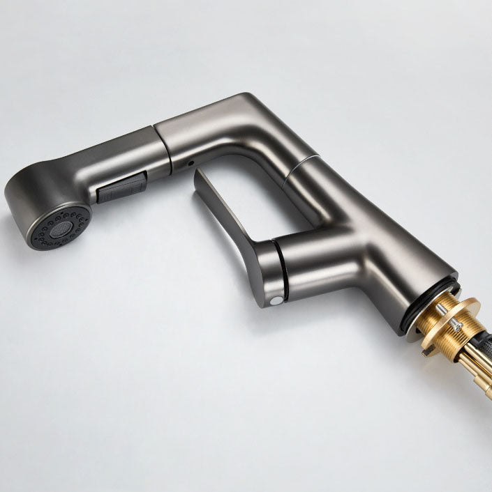Pull Down Kitchen Faucet Single Handle Metal Faucet with Pull Out Sprayer