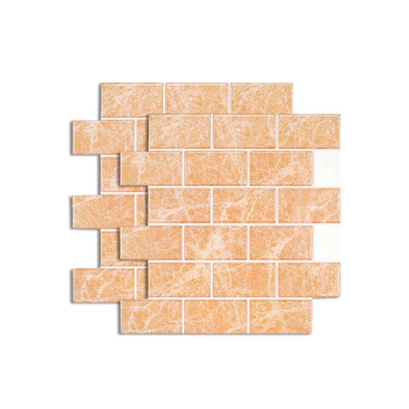 Pattern Matte Color Stone Peel and Paste Mosaic Tile Peel and Paste Tile Set of 2