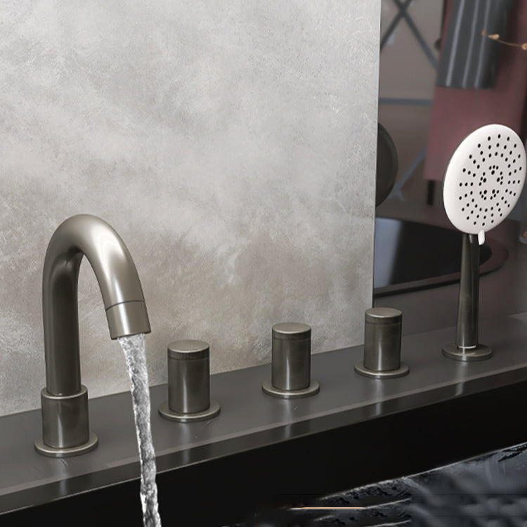 Modern Style Roman Tub Filler Deck-Mount High Arc Copper Roman Tub Filler