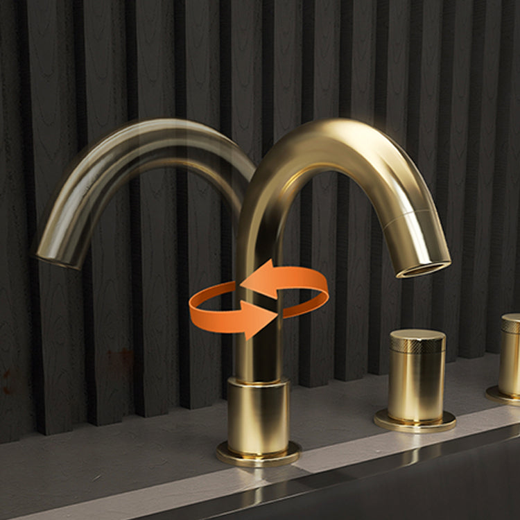 Modern Style Roman Tub Filler Deck-Mount High Arc Copper Roman Tub Filler