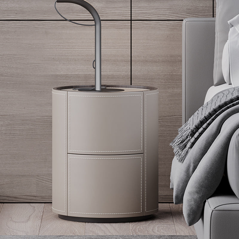 Drawers Storage Accent Table Nightstand Antique Finish Wood Bed Nightstand