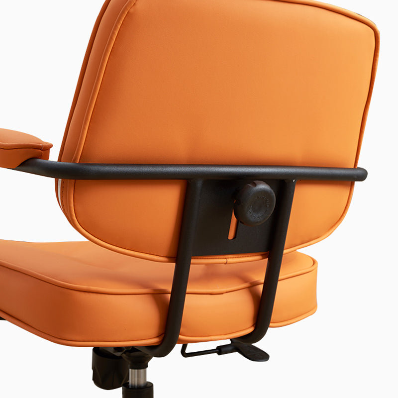 Padded Arms Desk Chair Modern Adjustable Seat Height Swivel Chair with Wheels