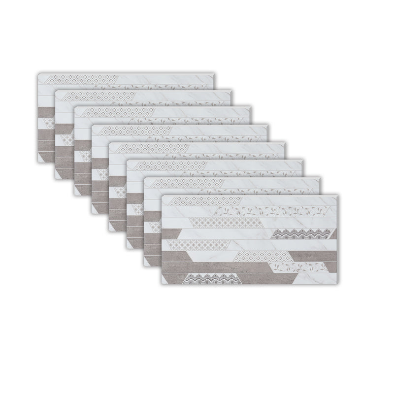 Modern Peel and Stick Tile Ceramic Single Tile Rectangular Peel & Stick Mosaic Tile
