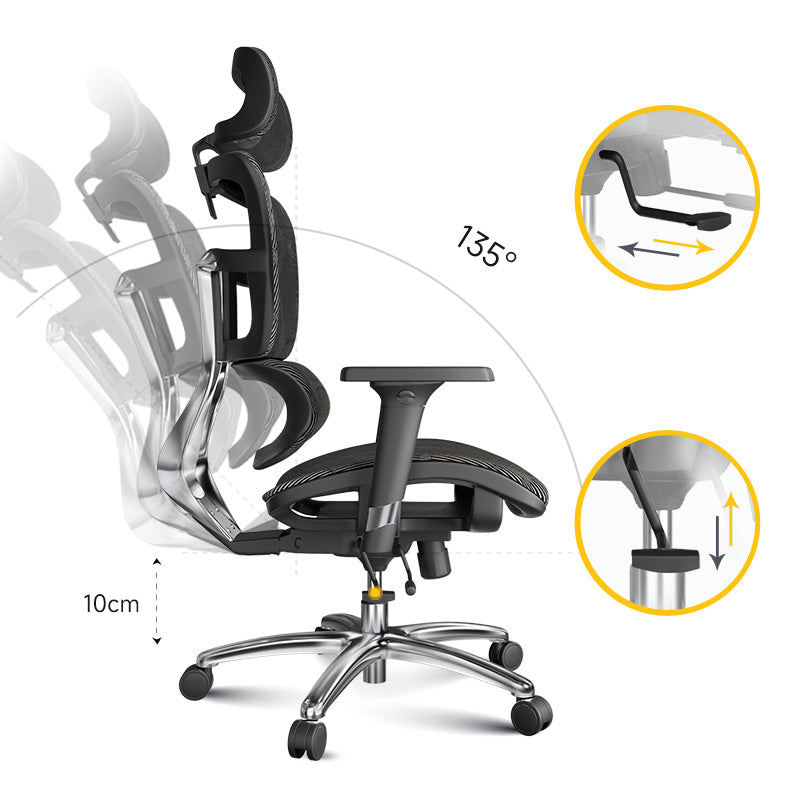Removable Arms Desk Chair Modern No Distressing Ergonomic Office Chair with Wheels