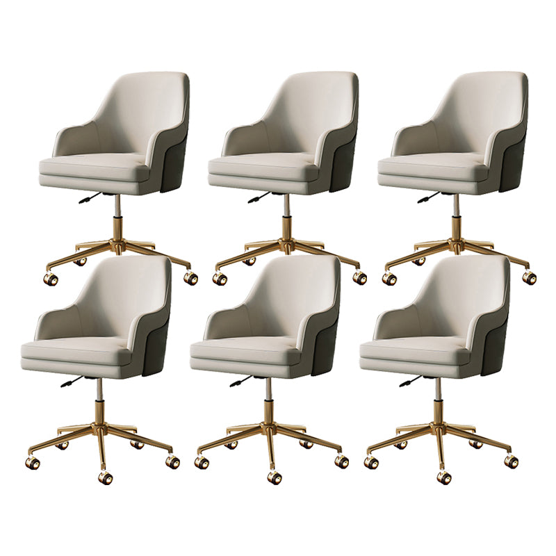 Modern Swivel Chair Adjustable Seat Height No Arms Office Chair