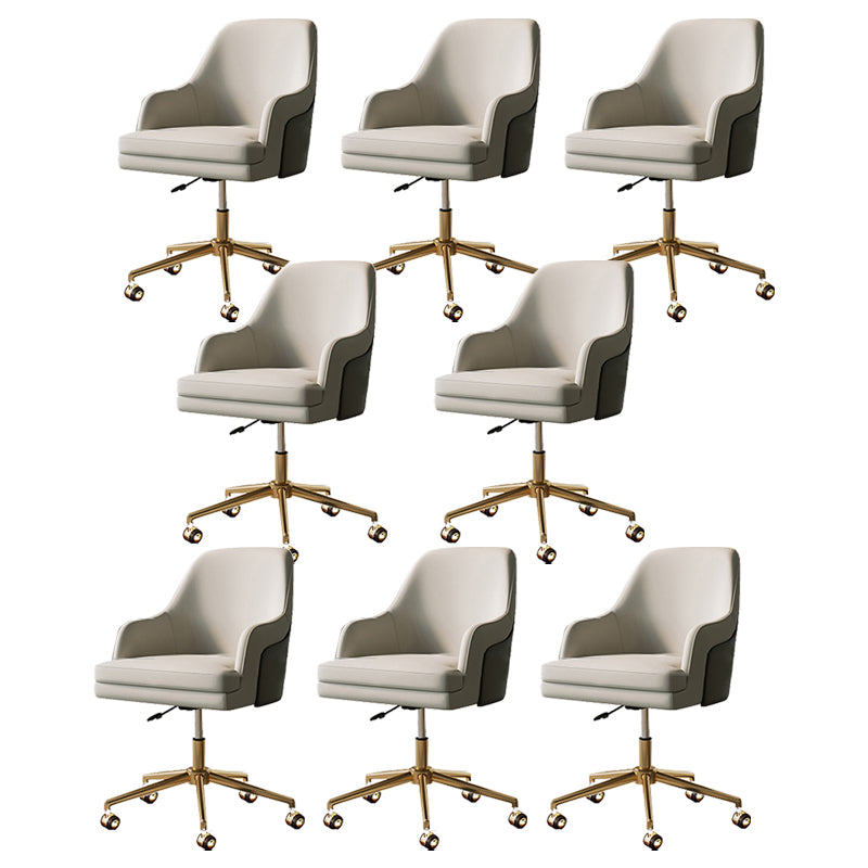 Modern Swivel Chair Adjustable Seat Height No Arms Office Chair