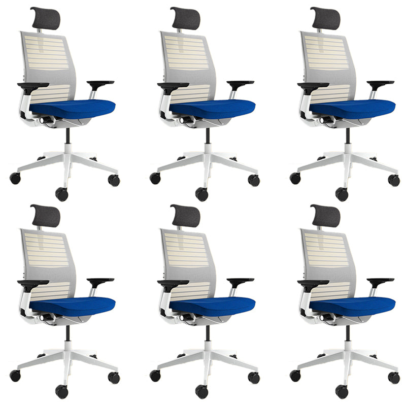 Removable Arms Chair Adjustable Seat Height Swivel Chair with Wheels