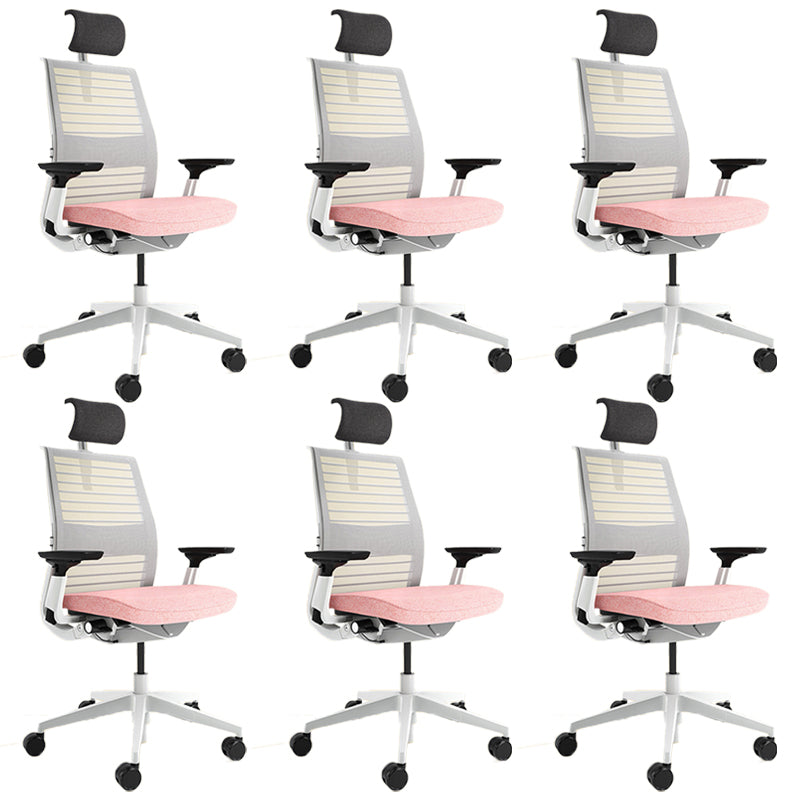 Removable Arms Chair Adjustable Seat Height Swivel Chair with Wheels