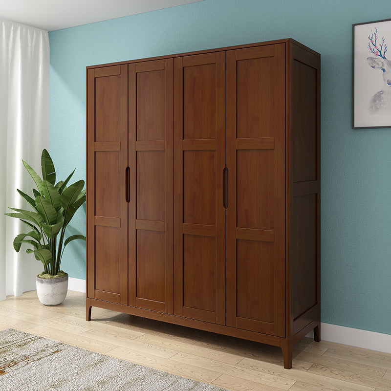 Bedroom Hinged Door Cabinet Traditional Rubberwood Storage Cabinet