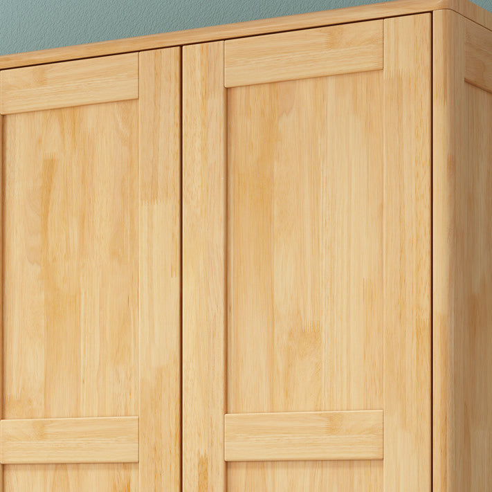 Bedroom Hinged Door Cabinet Traditional Rubberwood Storage Cabinet