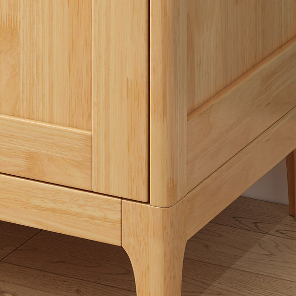 Bedroom Hinged Door Cabinet Traditional Rubberwood Storage Cabinet