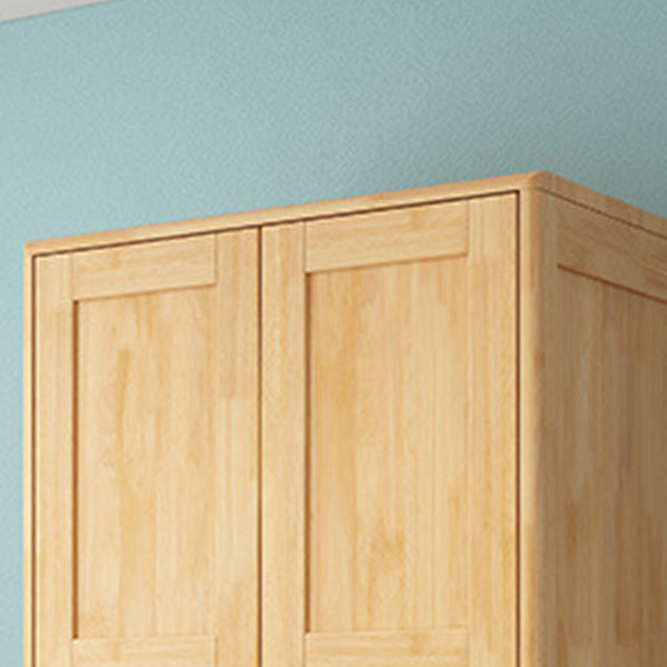 Bedroom Hinged Door Cabinet Traditional Rubberwood Storage Cabinet